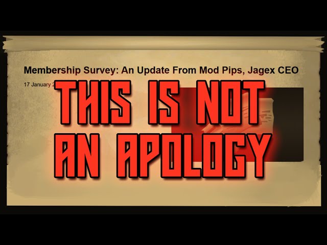 DO NOT ACCEPT THIS APOLOGY FROM JAGEX - (OSRS)