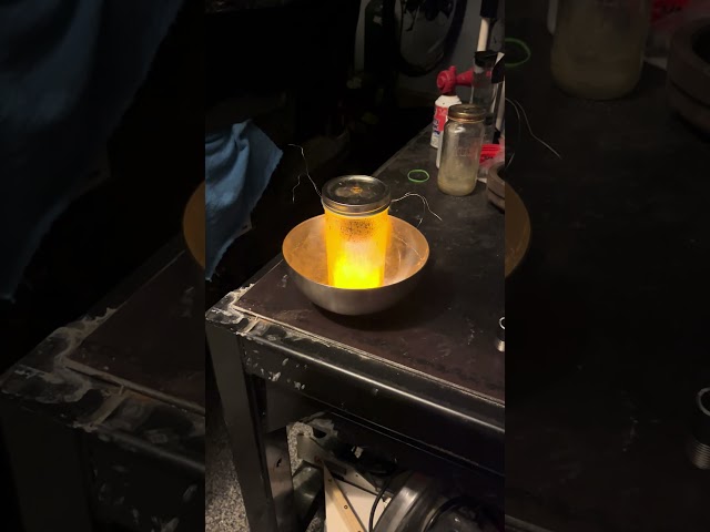 Jam Jar Pulsejet Ignites: Slow Flame Front with Diffuser!