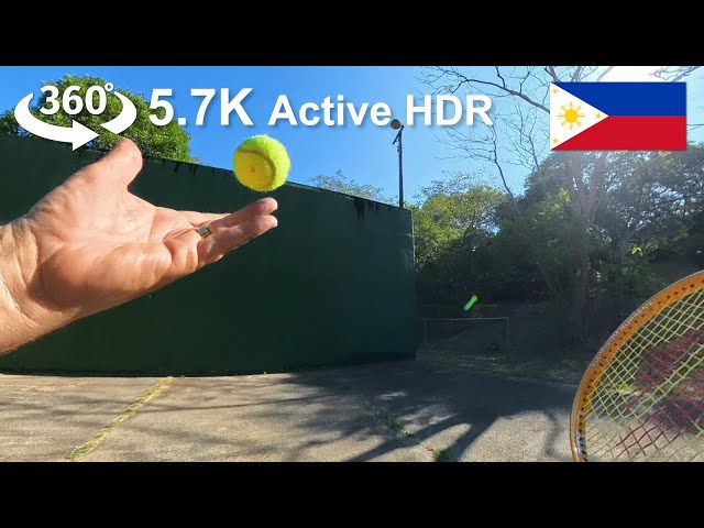 Insta360 X4 5.7K 360 Video Sample - Tennis Warmup in Subic Bay Freeport Zone