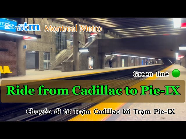 STM Montreal| From CADILLAC Station to PIE-IX Station| Ði từ Cadillac tới Pie-IX| January 25,2025