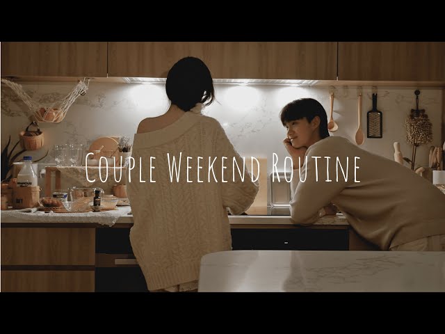 [Couple Weekend Routine] A day in the life of a student couple living together 🌄🏠| Slow living 💕