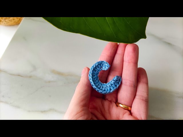 TUTORIAL:Alfabeto all'uncinetto applique lettera C | Crochet alphabet letter C applique