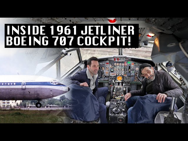 Amazing Look Inside 1961 Boeing 707 Cockpit!