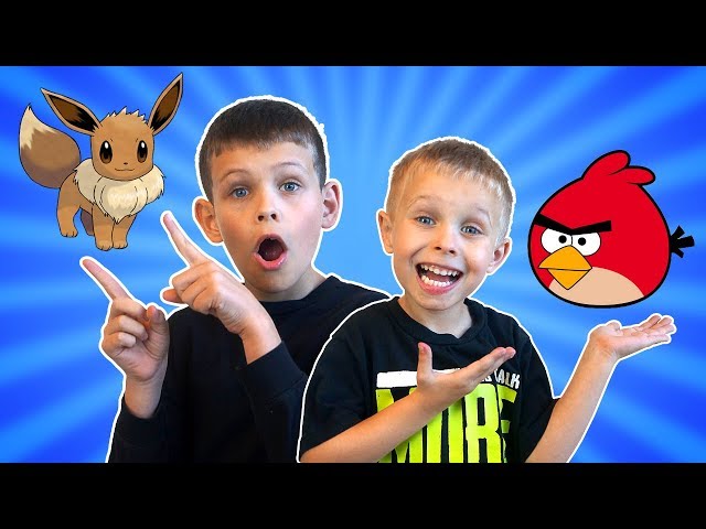 How To Draw - Red From The Angry Birds Game And Eevee From Pokemon