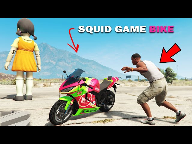 Franklin Stealing Squid Game Doll Bike in Gta 5!