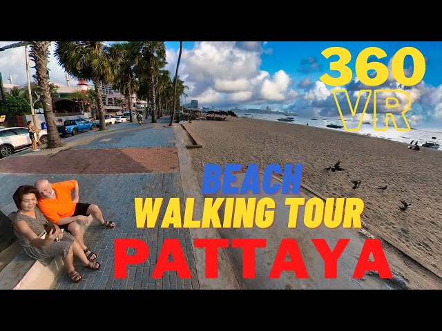 360VR PATTAYA 🇹🇭: Walking Tour along the beautiful Pattaya Beach, from up North