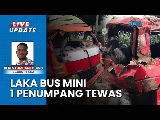 Insiden Lakalantas Tunggal Mini Bus Bimbar di Kota Batam Kepri, 1 Orang Penumpang Meninggal Dunia