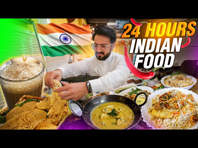 Pakistani 🇵🇰 Eating Only Indian Food for 24 Hours ""CHALLENGE"" South Indian, Lakhnawi, Hydarabadi