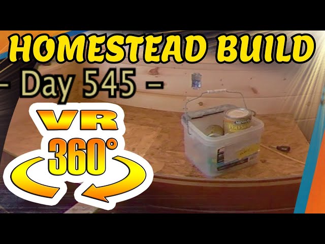 Homestead Building - Temporary Sink and Countertop, Staining and Sealing OSB