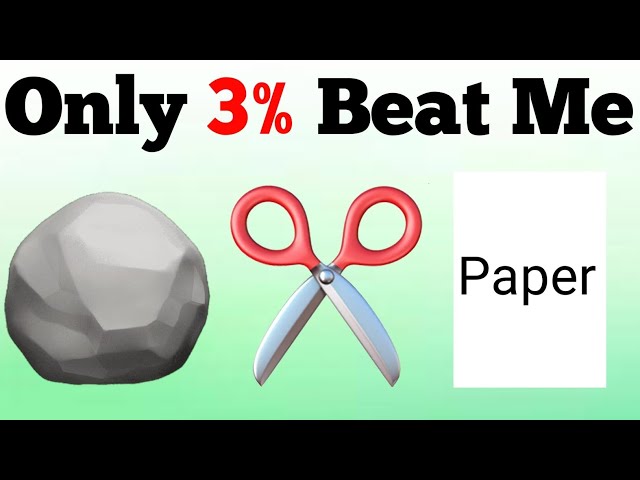 Only 3% can beat me in Rock Paper Scissors 😱😨