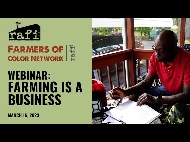 Webinar: Farming is a Business