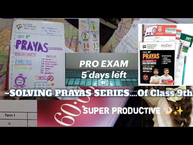 Solving Prayas Worksheet for Class 9! 🔥| Study With Me Aesthetic ✨️| Best Strategy | Exams in 5 days