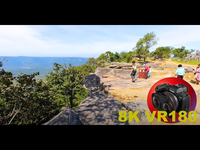 PREAH VIHEAR view down into Cambodia plus Monkeys 8K 4K VR180 3D (Travel Videos ASMR Music)