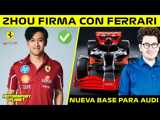 🚨OFICIAL ✅ ZHOU FIRMA con FERRARI ‼️ NUEVO ROL en la SCUDERIA 🤔 AUDI y una NUEVA BASE en REINO UNIDO