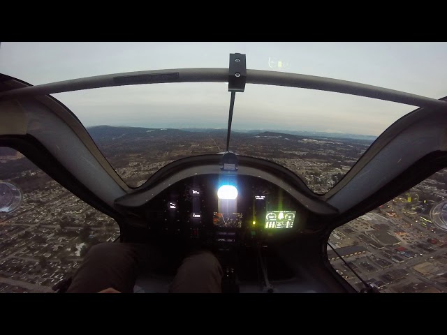 Winter Evening Flight in the Alpha Electro - Take-off from CYPK