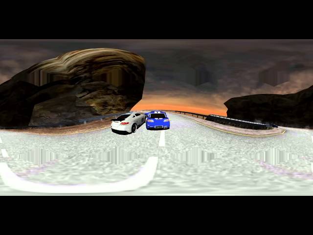 Car Racing Game Short 360 Video (CNN 2x)