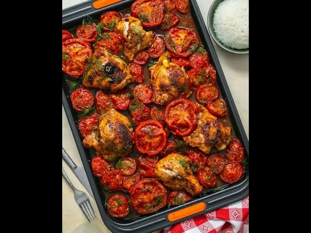 Hot Honey Roasted Chicken with Tomatoes by Momofuku