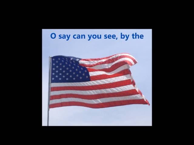 THE STAR SPANGLED BANNER USA National Anthem words lyrics patriot song sing-along O Say can you see