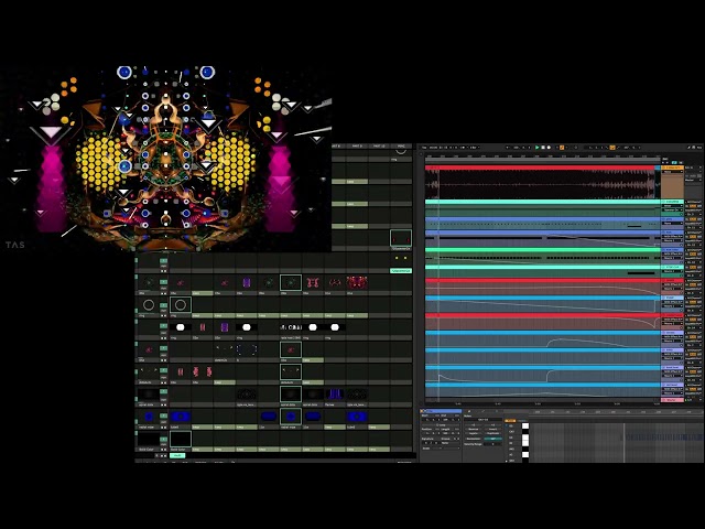 TAS Visuals mixing with Resolume Arena & Ableton Live 🎵 Alien Art -  Mutation