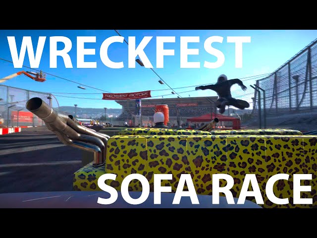 VR Gameplay | Wreckfest | Whacky Sofa Race