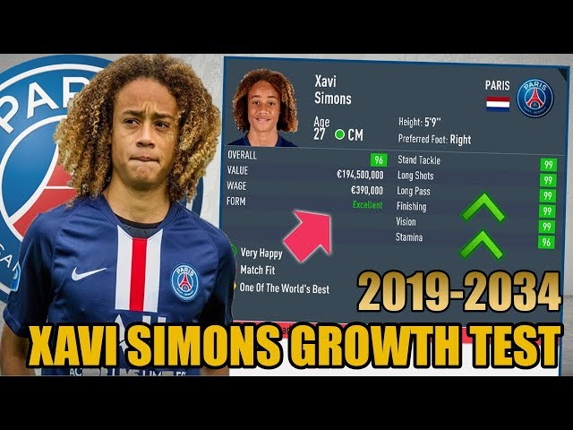 XAVI SIMONS GROWTH TEST (2019-2034) - FIFA 20 Career Mode