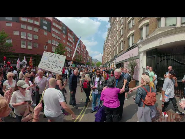 David Icke: Anti lockdown UK London freedom protest, 360 video. #protest #antilockdown #london