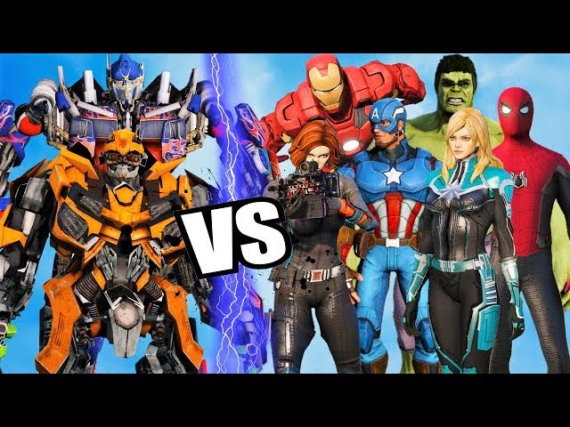 The Avengers Vs Transformers - Epic battle