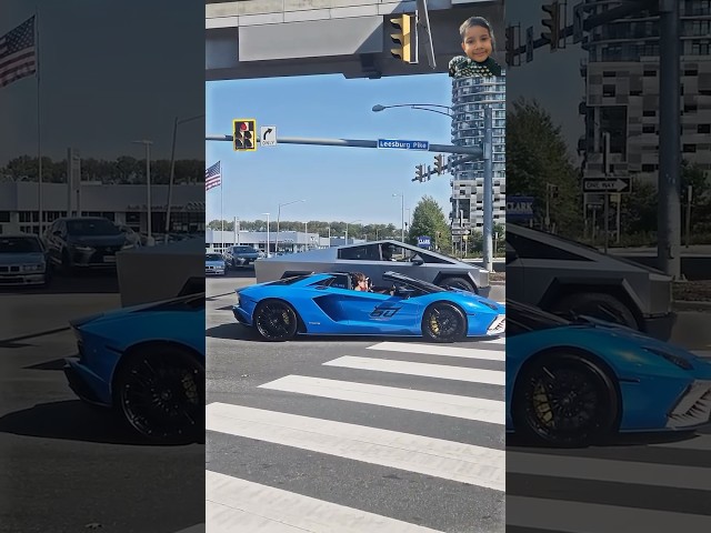 Lamborghini vs Cybertruck🔥 #car #lamborghini #shortsvideo #shortvideo #shorts #tesla #cybertruck