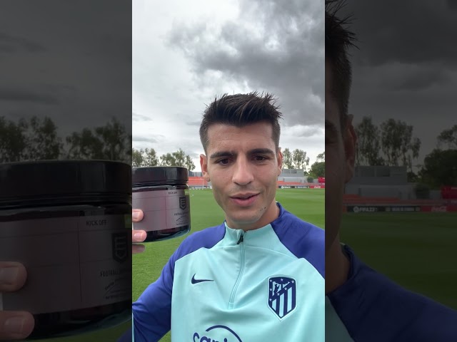 Morata using pre-game supplement to increase his energy, focus and endurance!