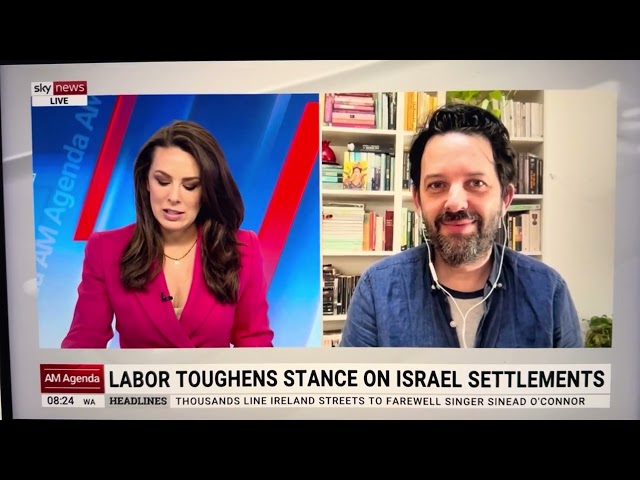 Sky News interview on Israel/Palestine and the Australian government's shift in policy