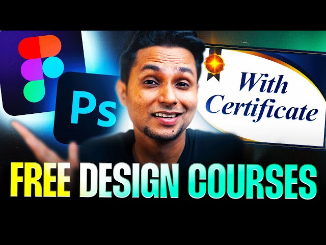 BEST FREE Graphic Design Courses (with CERTIFICATES) 🔥| UI/UX Design Course | Saptarshi Prakash