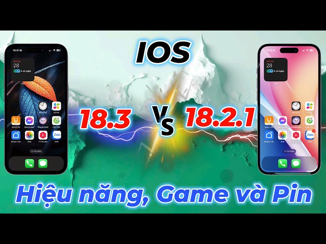 IOS 18.3 và 18.2.1 Test hiệu năng Đa nhiệm, Game và Pin