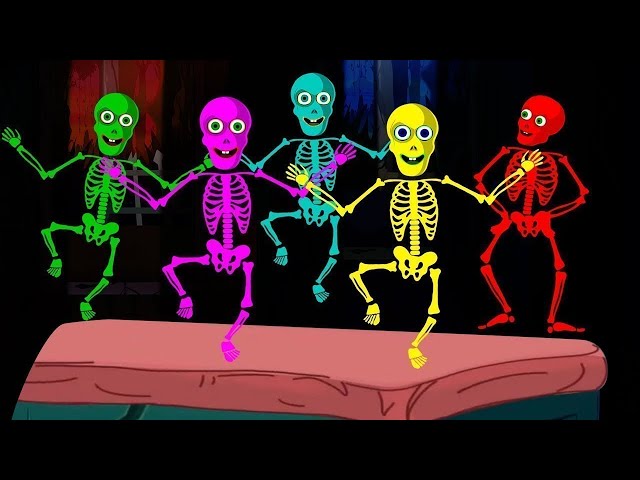 🔴 Spooky Skeleton Family Dancing on Halloween Night | Scary Kids Songs @TeeHeeTown