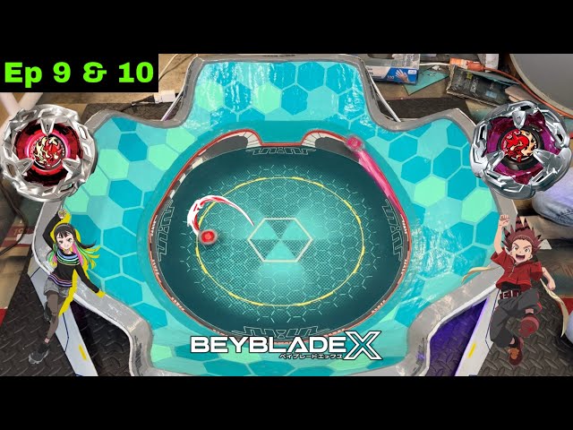 Beyblade X Ep 9 & 10 IRL | HellsChain VS HellsScythe | DranDagger VS Team Phalanx