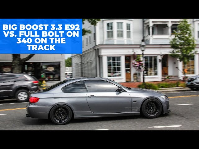 Big Boost 3.3 E92 giving a 340i the sauce @ Pocono Raceway