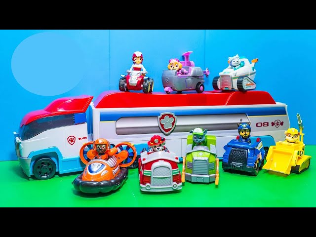 What are the Numbers on the Paw Patrol Vehicles with the Paw Patroller Toy