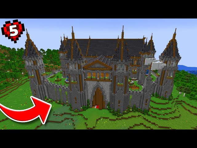 I Built a CASTLE in Minecraft Hardcore!