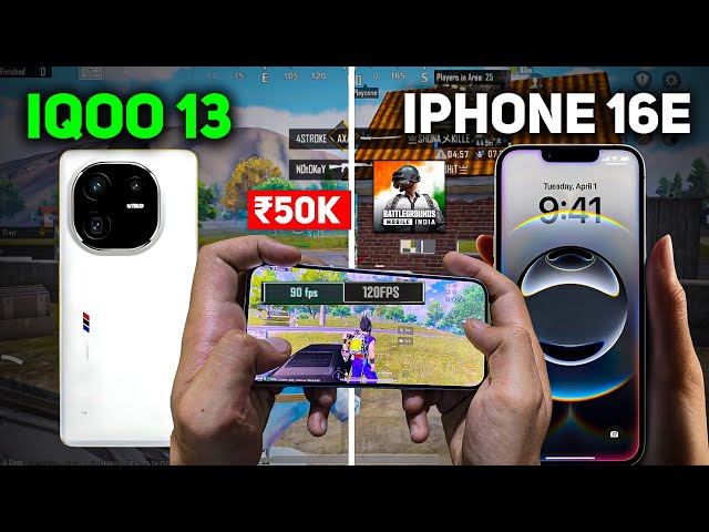 iPhone 16e vs iQOO 13: Best Gaming Phone Under ₹XX,XXX? (BGMI Test)