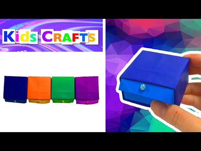 Easy PAPER CRAFT drawer cabinet | Kids Crafts DIY Origami اوريغامي 折り紙 оригами 종이접기