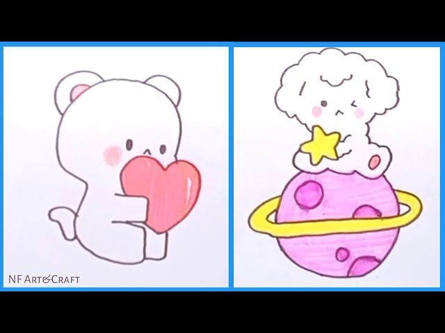 easy drawing/kawaii sticker/creative drawing/cute easy drawing/viral short/satisfying