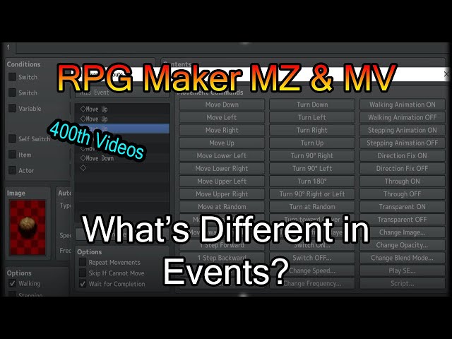 RPG Maker MZ & MV: What's Different in Events? (400th Videos!)