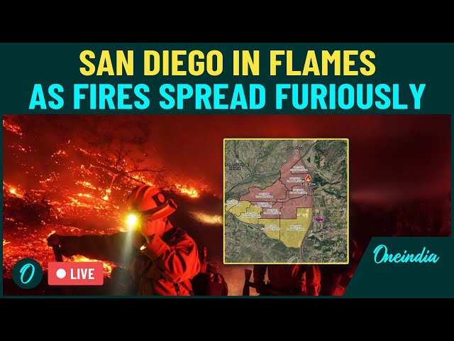 U.S. Wildfire: Thousands Flee as California Blazes Ravage San Diego Amid Fierce Winds