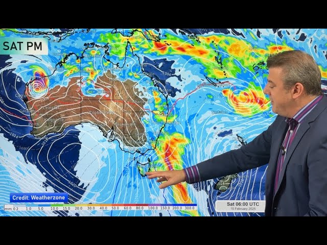 Australia 7 Day: Southerly change drops temps, severe thunderstorms & Severe Cyclone Zelia