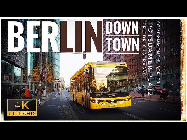 BERLIN DOWNTOWN WALK, Germany - Late 2023 stroll from Friedrichstrasse to Potsdamer Platz | 4K HFR