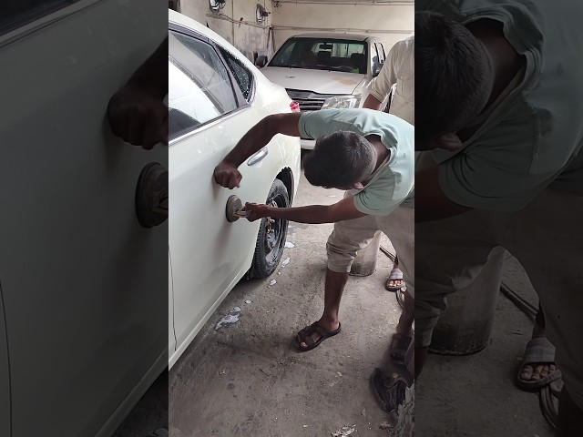 Desi style dent remove // how to dent remova #carpaint #car #dentpaint #dentrepair #shorts #viral