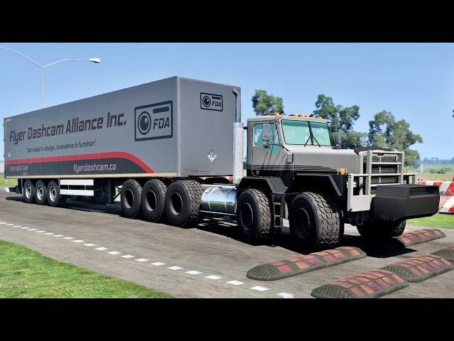 Trucks vs Speed Bumps SPECIAL #8 | BeamNG Drive - Long Video |🤜 Truck &Too