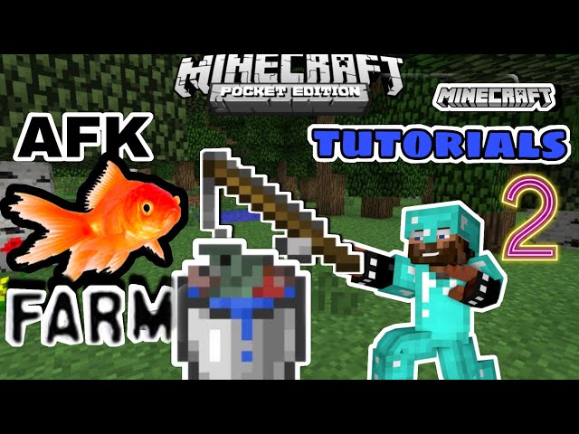 How to make the easiest automatic AFK fish farm in Minecraft Pe 1.19 update