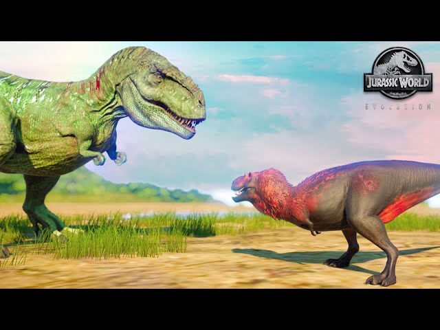 TARBOSAURUS vs NANUQSAURUS in JURASSICA ENVIRONMENT | Jurassic World Evolution