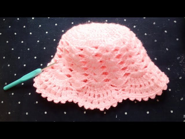 crochet baby cap 1 year baby crochet hat crosia se banaa cap Easy crosia Cap beautiful crosia cap