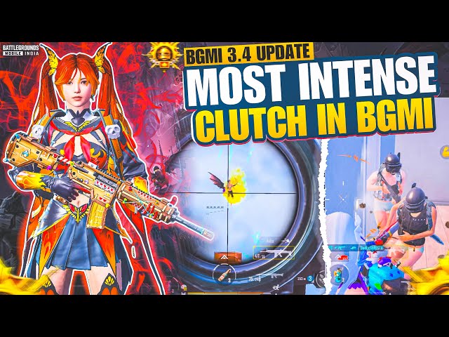 ⚡️ The most Intense 1vs4 Clutches in Conqueror lobby | BGMI 3.4 Update